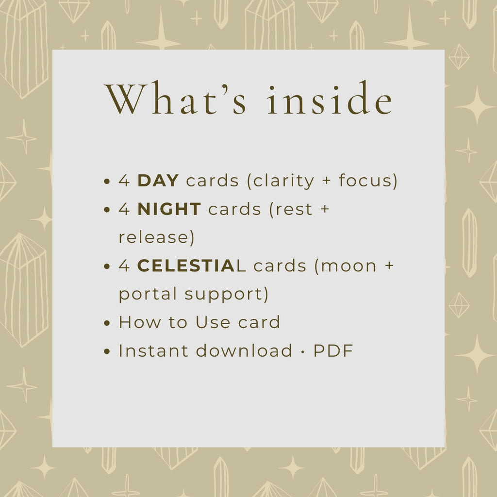 Rest at Night, Clear in the Day — Ritual Card Deck (PDF)