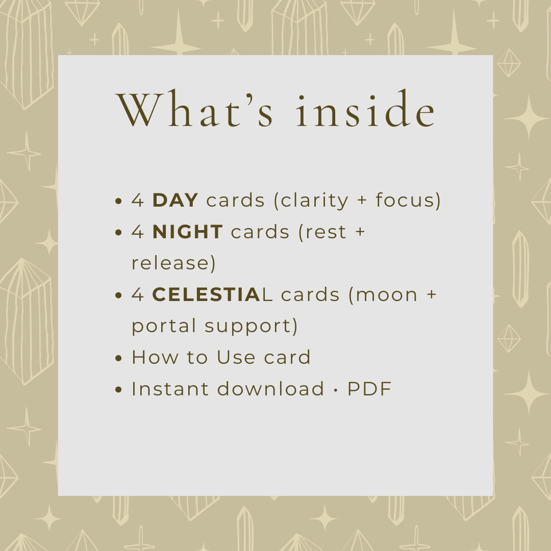 Rest at Night, Clear in the Day — Ritual Card Deck (PDF)