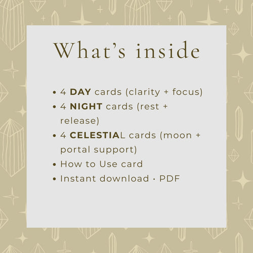 Rest at Night, Clear in the Day — Ritual Card Deck (PDF)