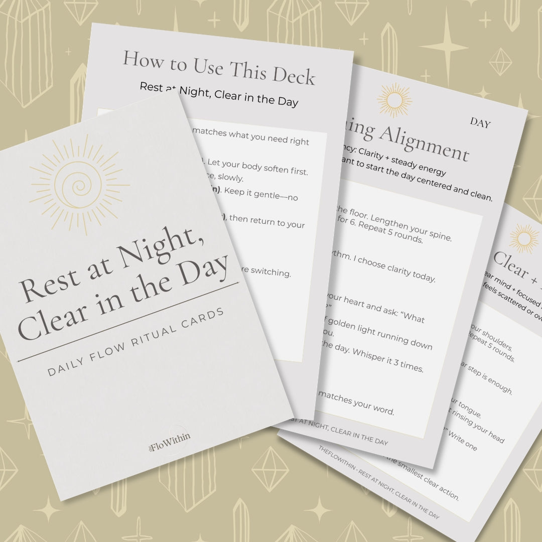 Rest at Night, Clear in the Day — Ritual Card Deck (PDF)